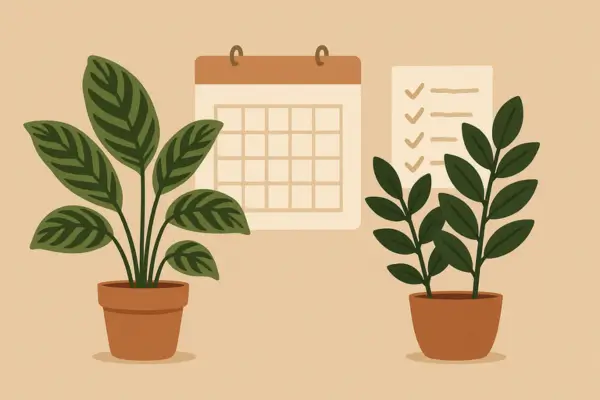 Sistema Jardim-Minuto para cuidar das Plantas Ornamentais Calathea e Zamioculca para Profissionais com Jornada 6/1